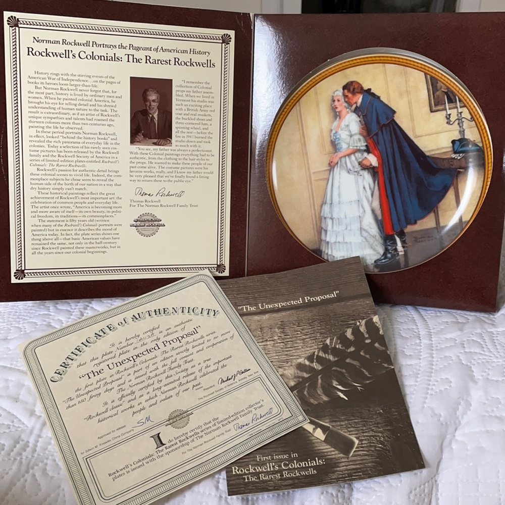 Norman Rockwell sponsored collector plate